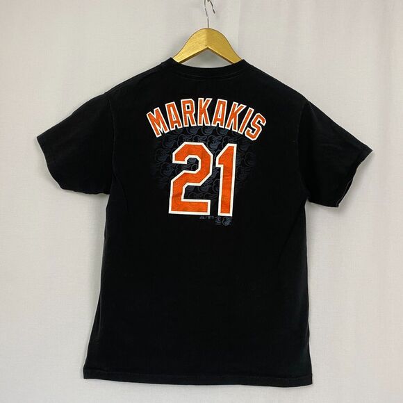 Baltimore Orioles Markakis T Shirt Youth Large Majestic Baseball MLB Black - Picture 2 of 7